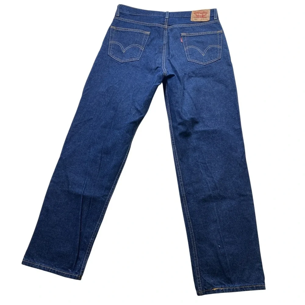 Levis 550 Relaxed Fit Jeans Mens 36x32 Dark Wash Blue Denim 100% Cotton #94Q